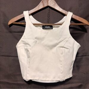 Lulu's Soft White Crop Top M
